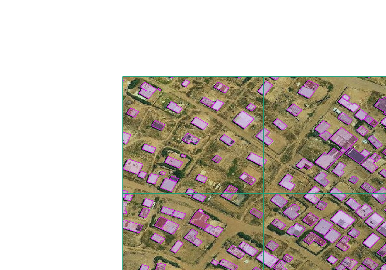 Labels over the imagery at tile scale