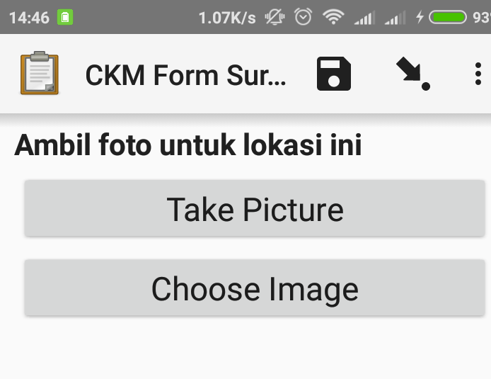 Take photo display in ODK Form