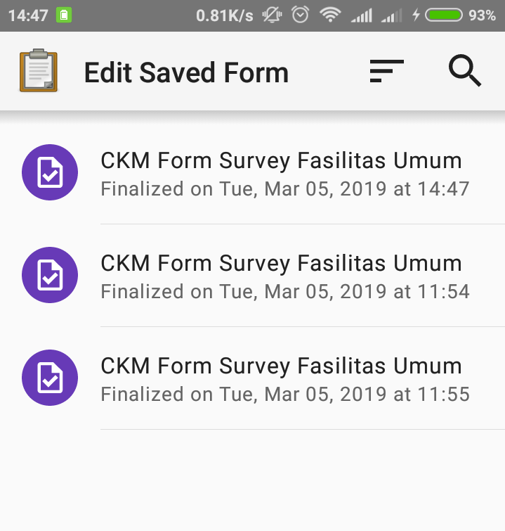 Edit save form page to select the form that you want to edit