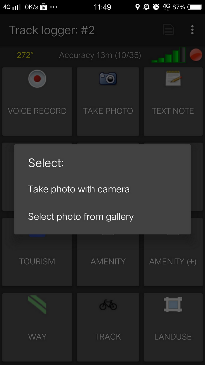 You can choose to take the photos straight from your camera or select from your smartphone’s gallery