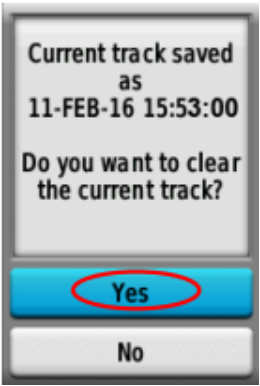 Clear the current track