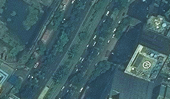 Sudirman road segments on satellite imagery