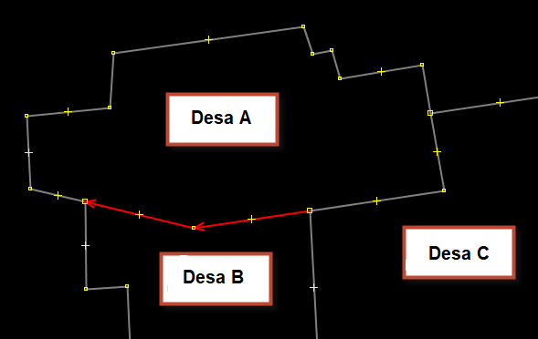 Select line in administrative boundary
