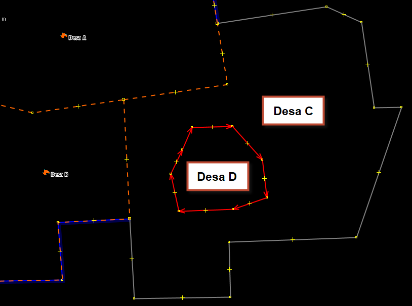 Add new administrative boundary Desa D