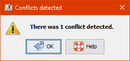 Number of detected conflict