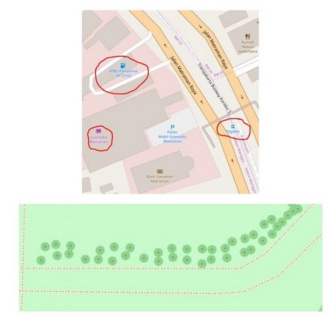 Example of Points in OpenStreetMap