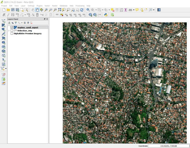 The display of MBTiles in QGIS